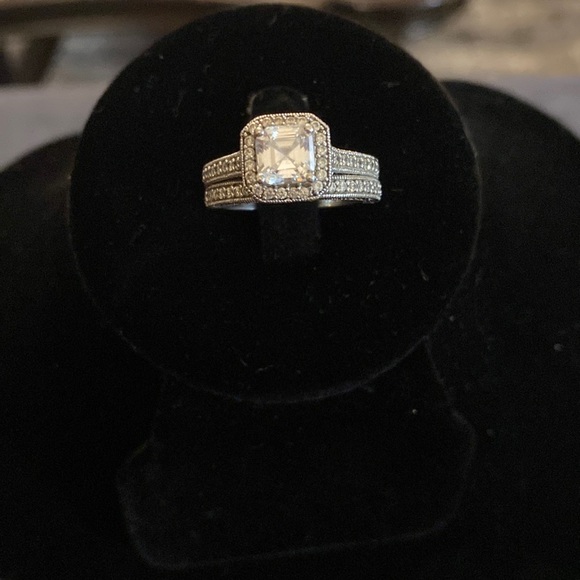 Sterling Silver Wedding Band Set - Picture 3 of 9